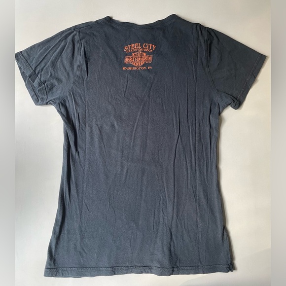 Harley-Davidson‎ Black and Orange Logo Tee - Picture 3 of 6